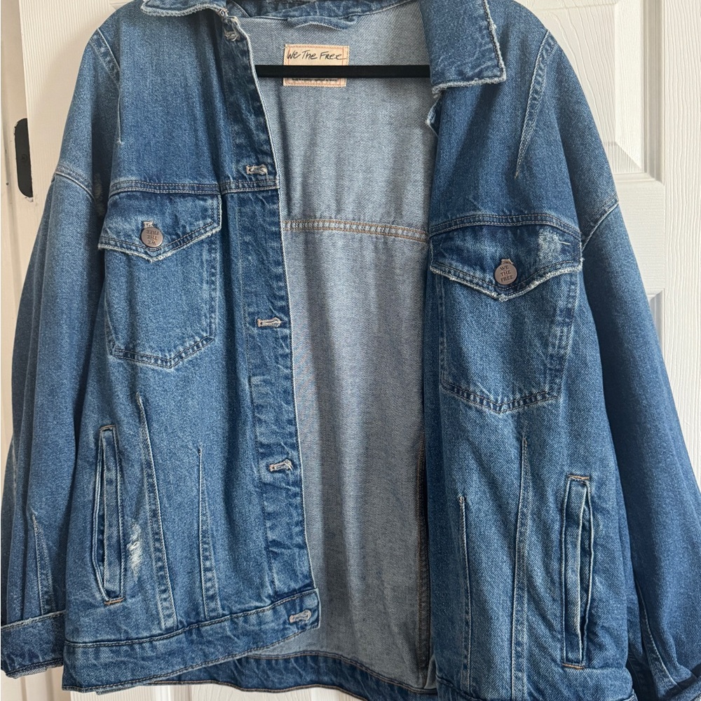 Free People Oversized Denim Jean Jacket – Never Worn
